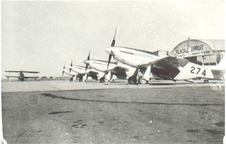 Línea de F-51 en Palmdale